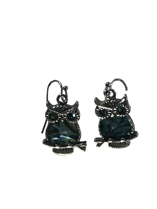 Turquoise Owl Earrings, Contemporary Design