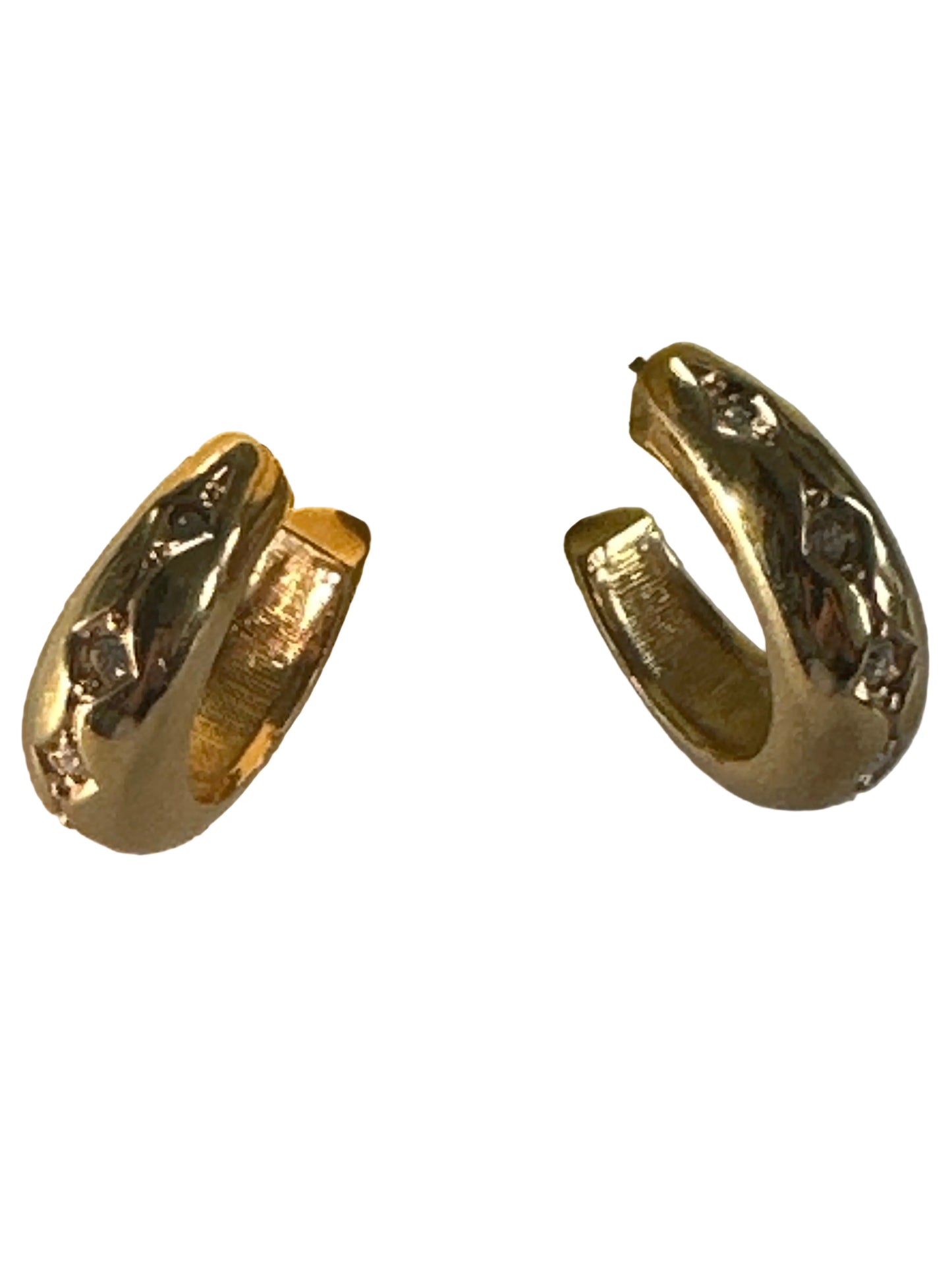 Semi-Circle Stone Earrings
