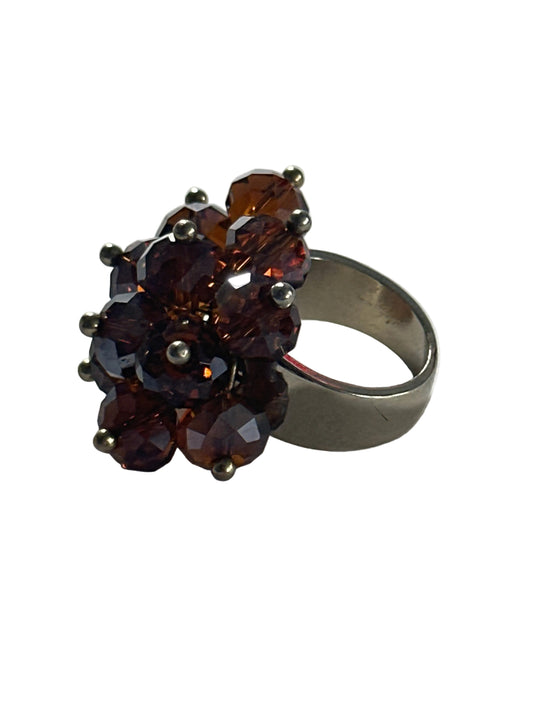 Brown Stone Statement Ring, Timeless Elegance