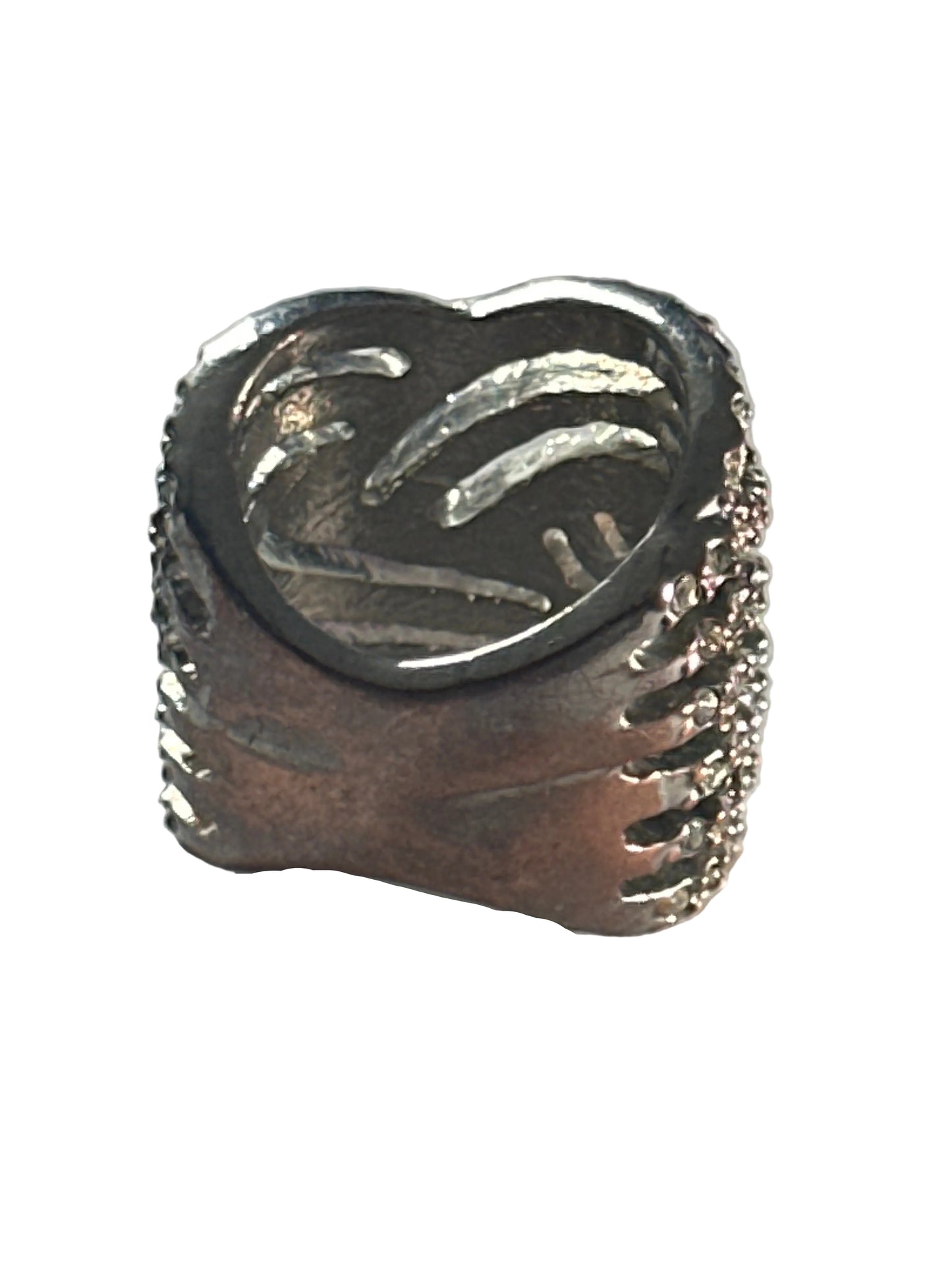 Sterling Silver Statement Ring with Stone Setting