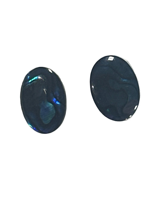 Vintage Oval Garnet and Turquoise Drop Earrings