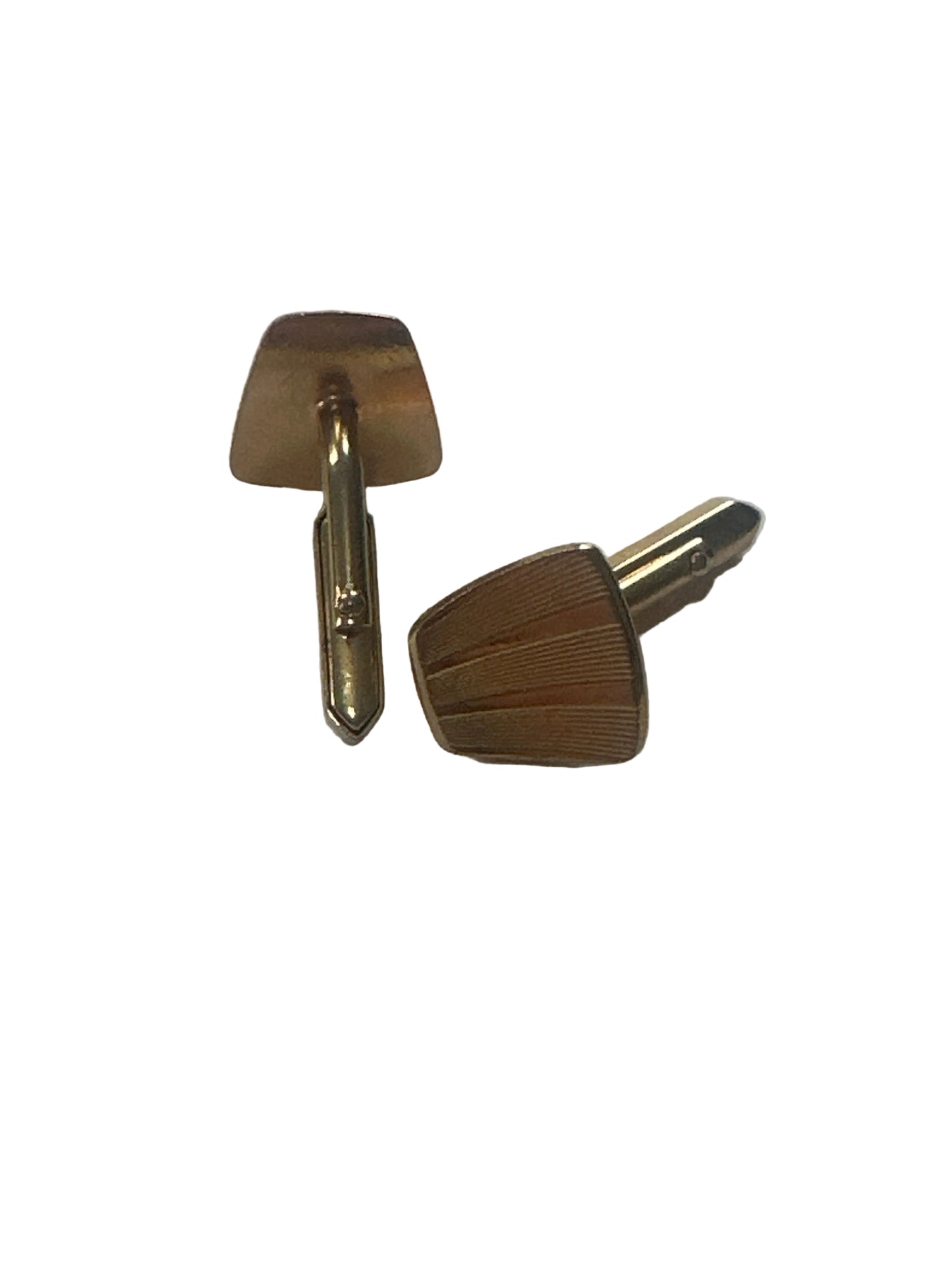 Vintage Metal Cufflinks, Engine Turned Design