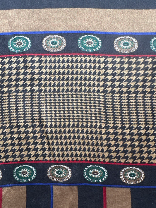 Vintage 1980s Geometric Long Scarf