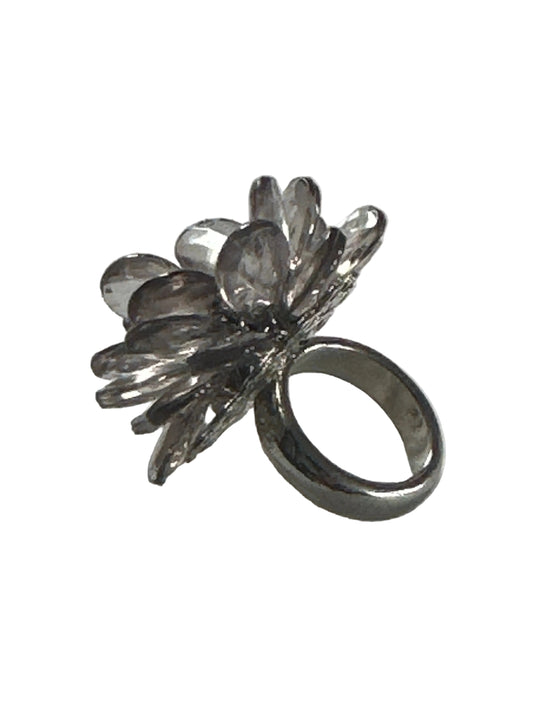 Contemporary Floating Stone Ring