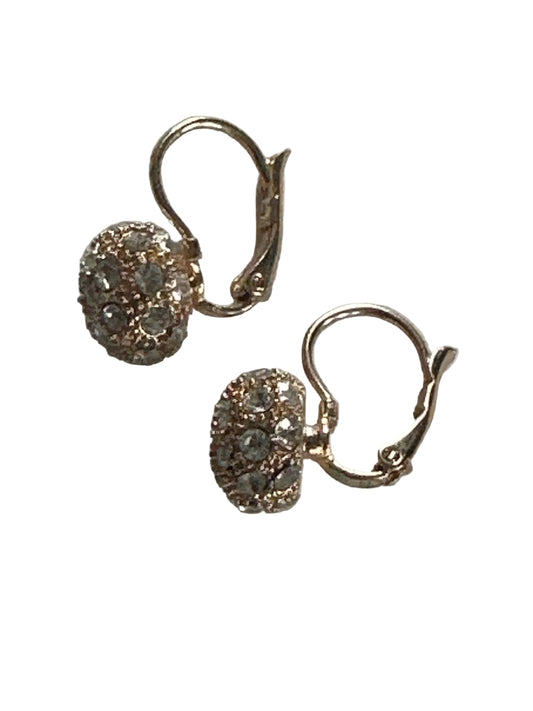 Golden Stone Beads, 1950s Vintage Earrings