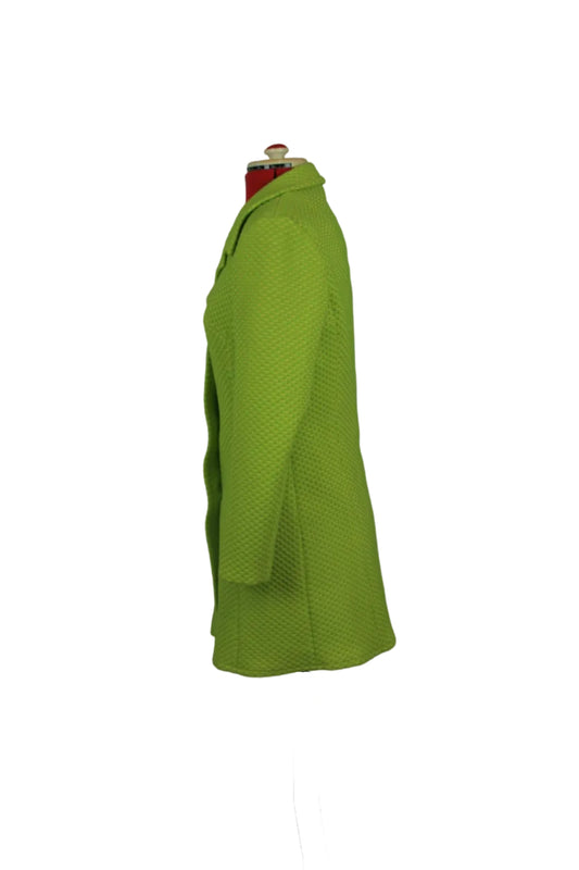 Late 1960s Elvi Couture Coat in Chartreuse Trevira 2000