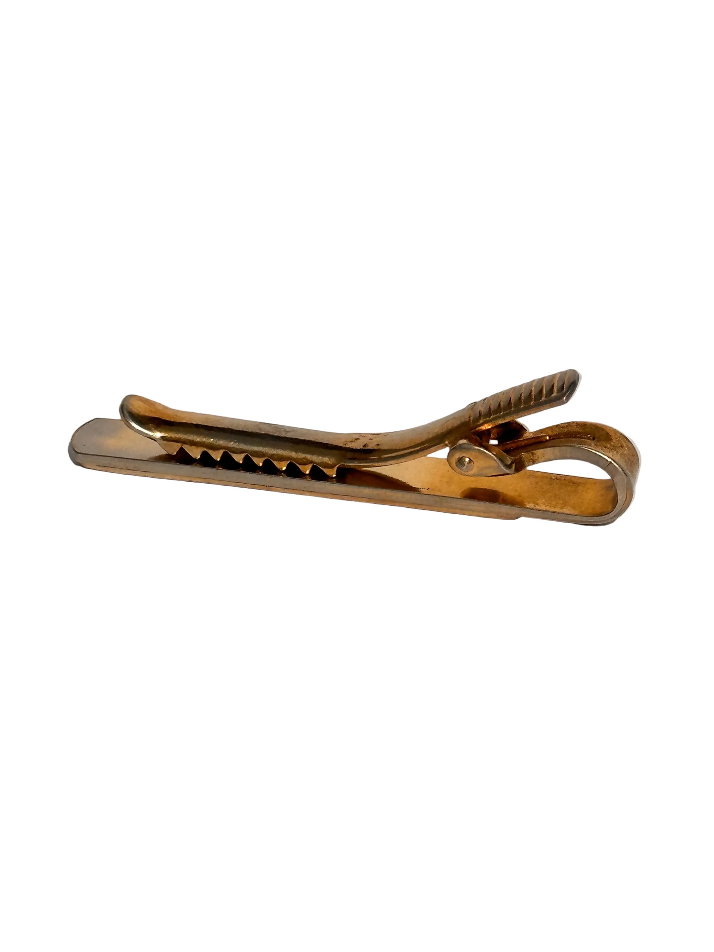 c.1950s Vintage Gold Tone Mother of Pearl Tie Clip