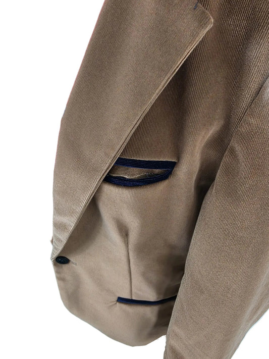 Late 1960s Inspired Velvet Tailored Blazer, Mod Minimalism
