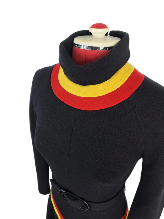 True 1970s Vintage Pure Wool Dress