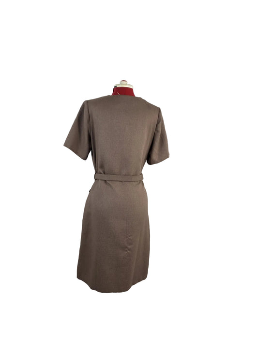 1970s Tailored Day Dress, Daxon Belted Minimal