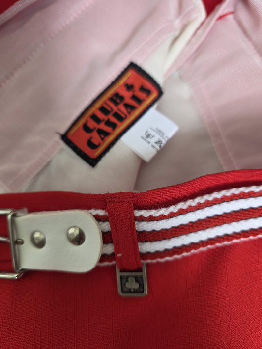 Vintage-Inspired 1970s Red Flared Trousers Mod Style