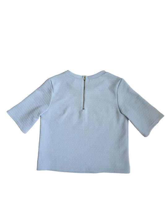 1970s Vintage Powder Blue Textured Top