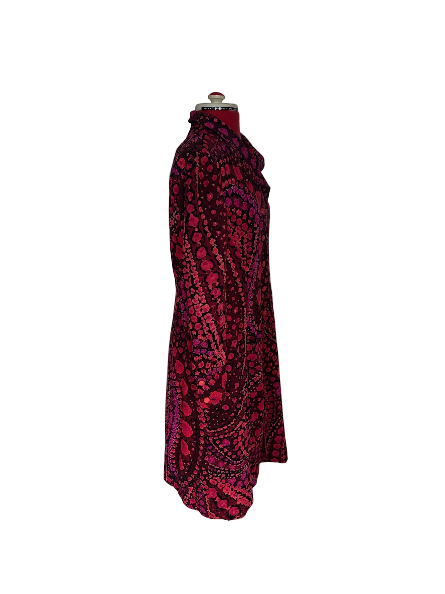 Vintage 1970s Psychedelic Floral Print Dress