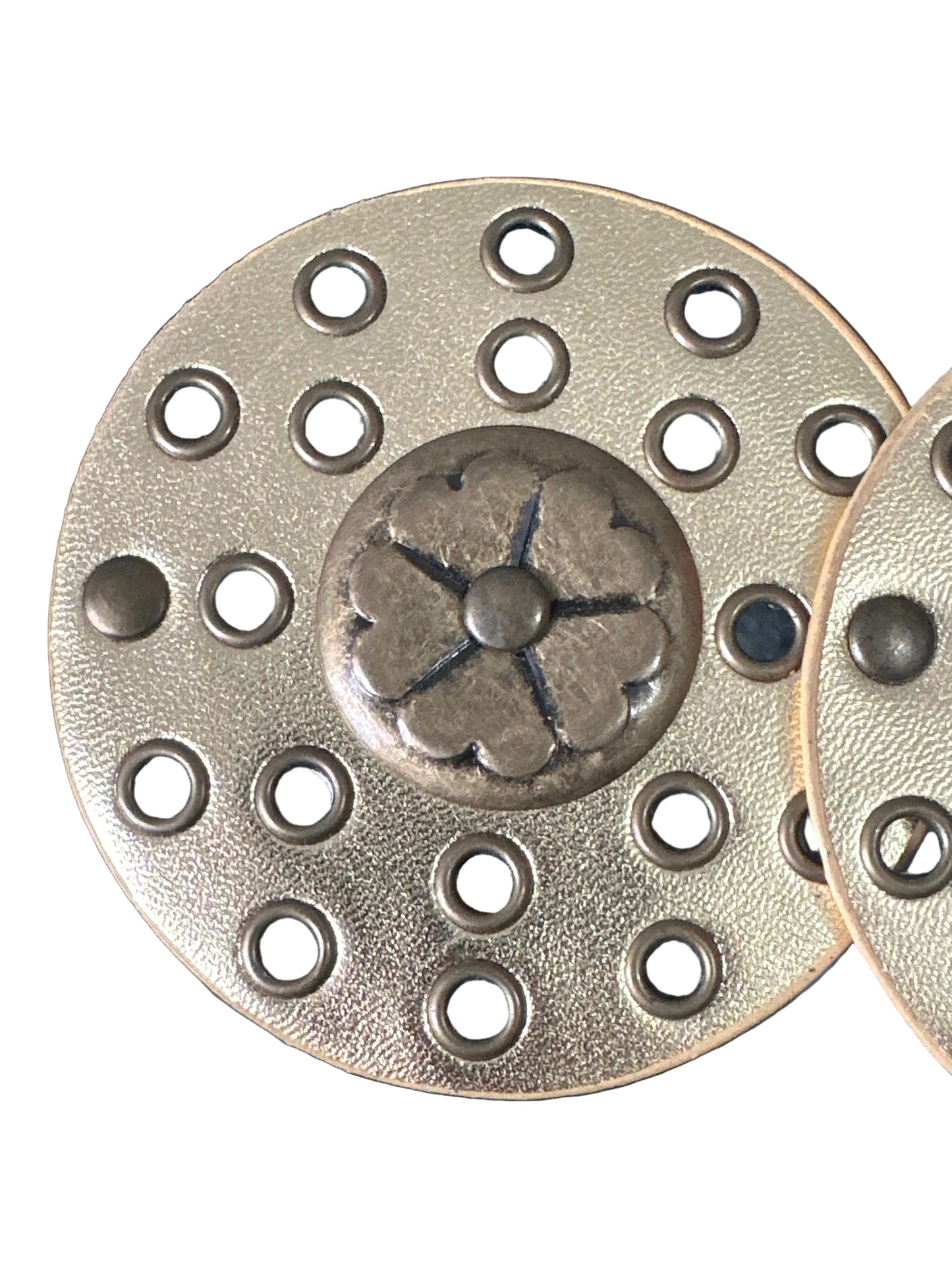 Y2K Leather Disc Belt