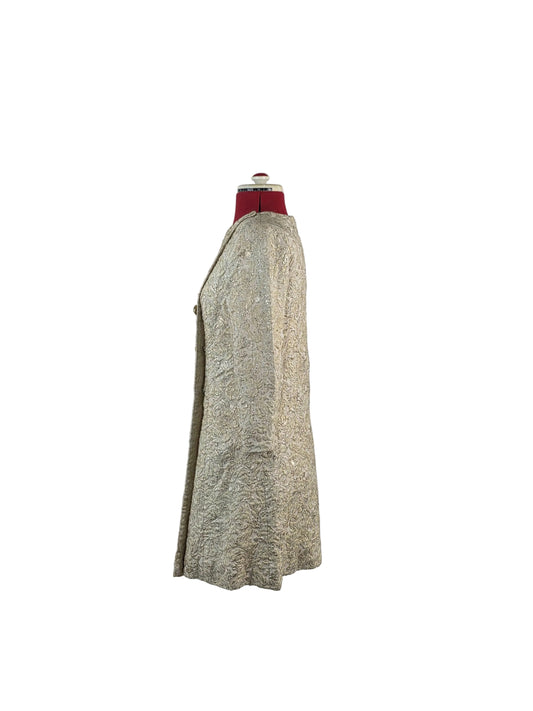 Late 1960s Gold Brocade Mini Coat Dress