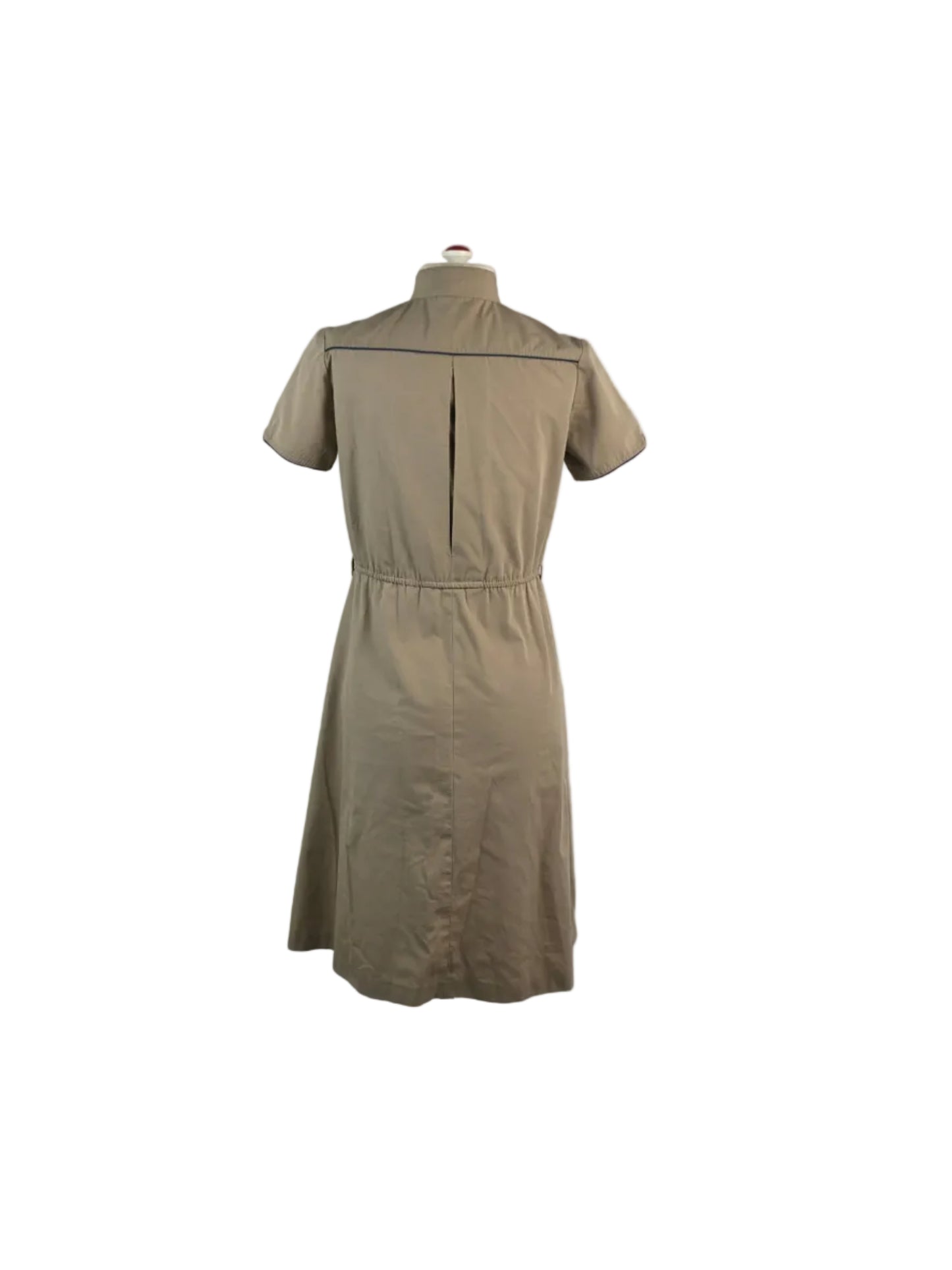 Vintage 1960s Khaki Utility Dress. BAD PICTURES