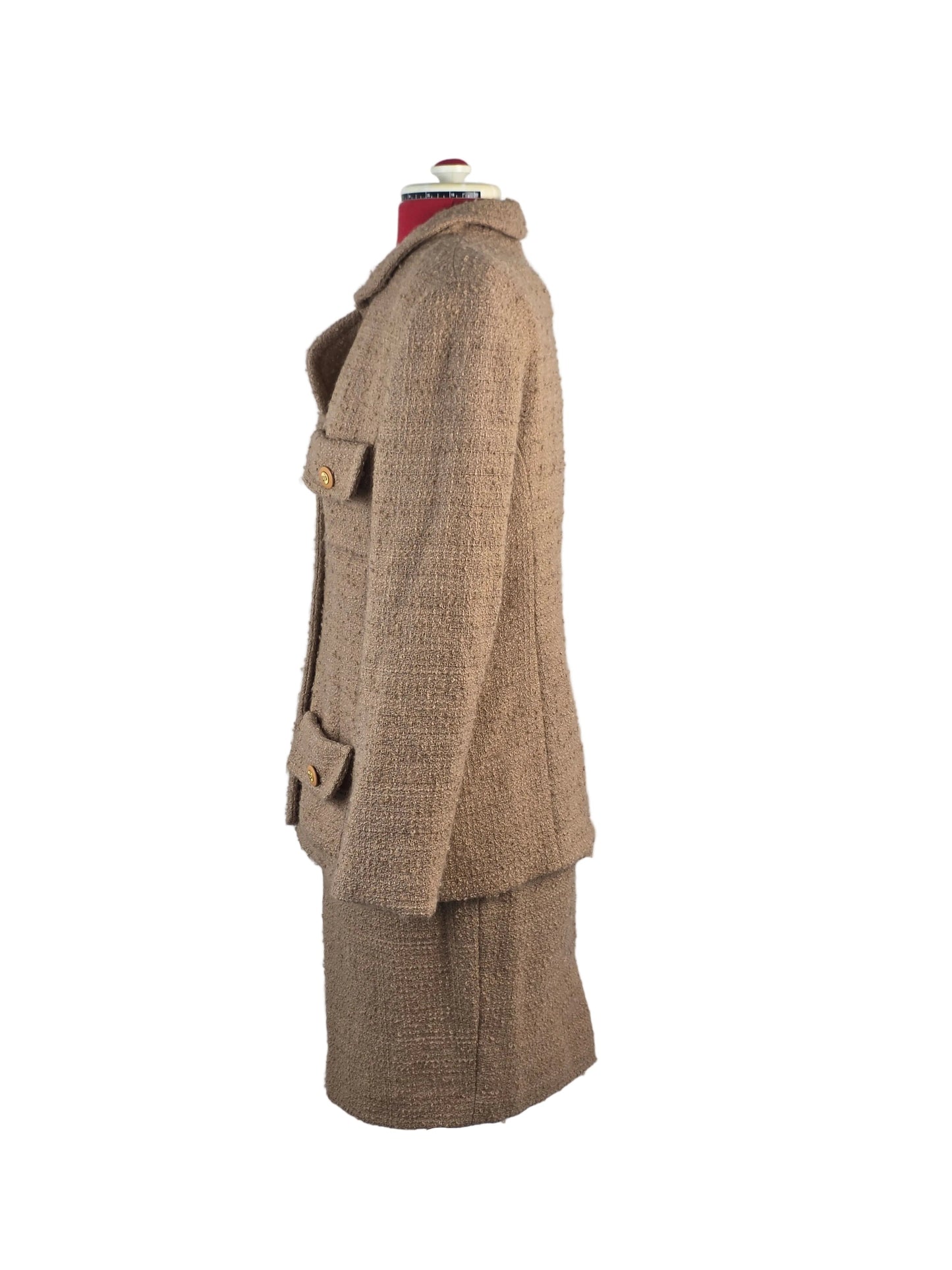 Tweed Skirt Suit with Safari Pockets — Lea Rome, Paris