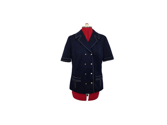 Elvi Couture Nautical Blazer — Late 1960s Mod Tailoring