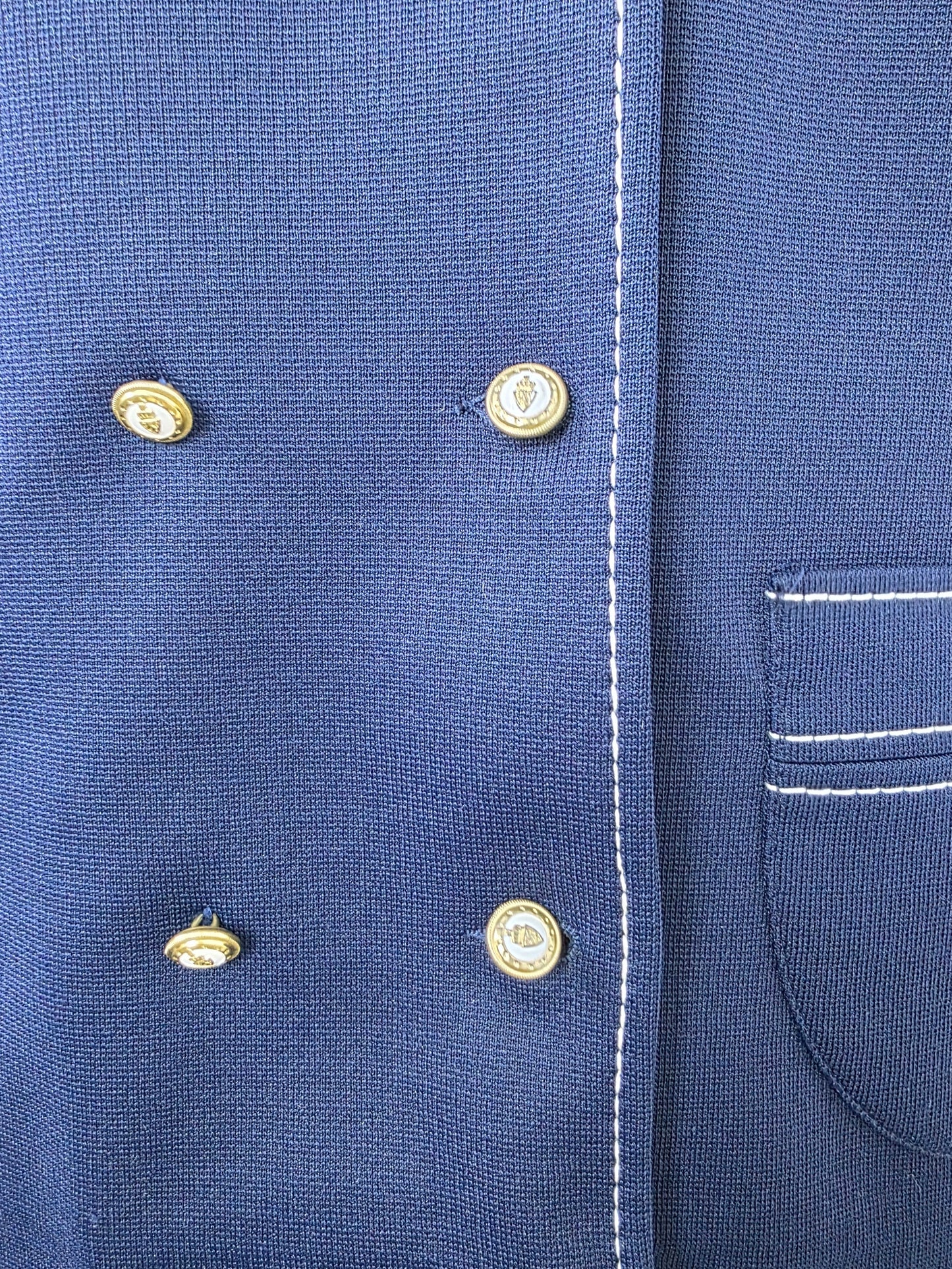 Elvi Couture Nautical Blazer — Late 1960s Mod Tailoring