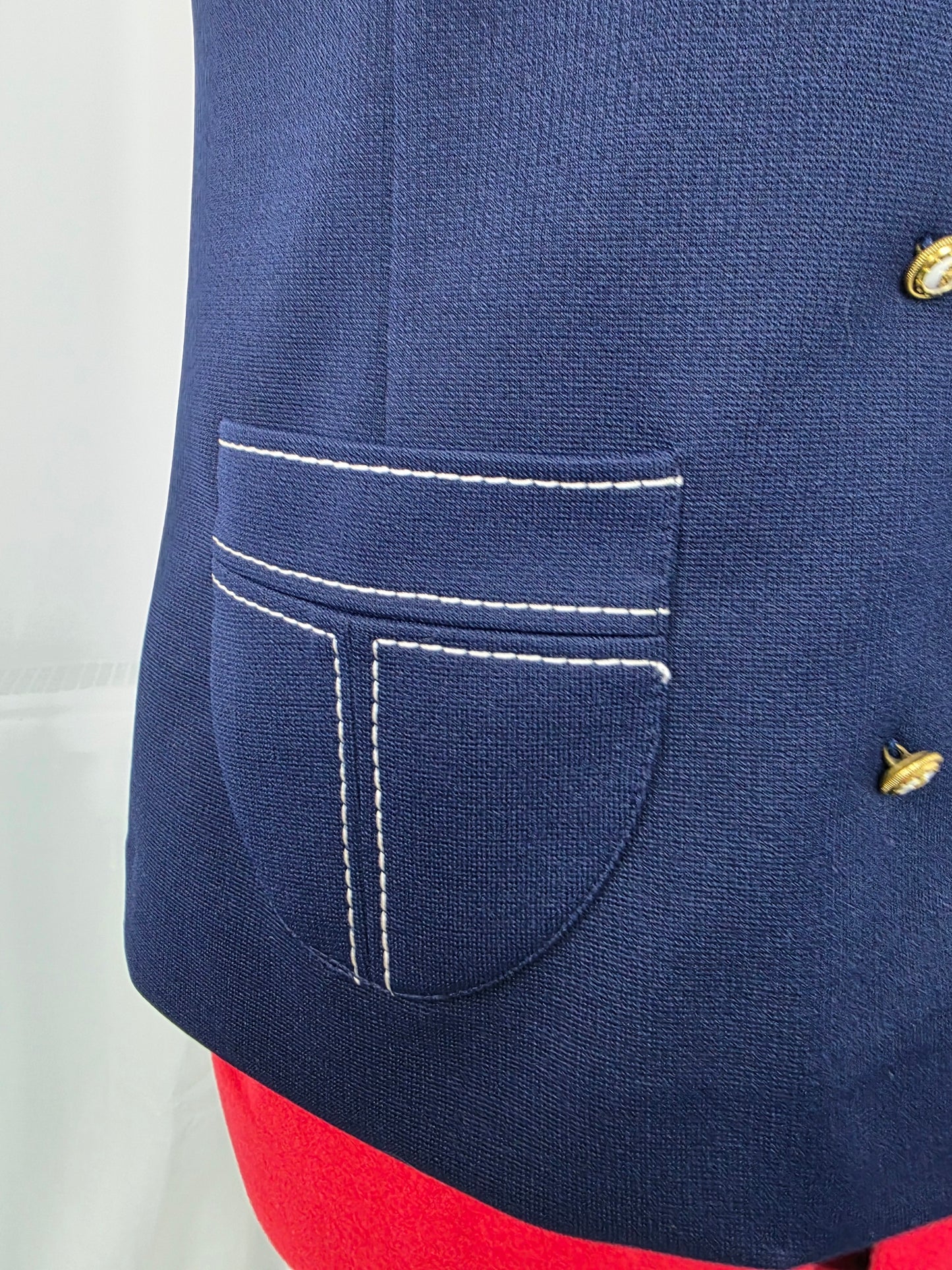 Elvi Couture Nautical Blazer — Late 1960s Mod Tailoring