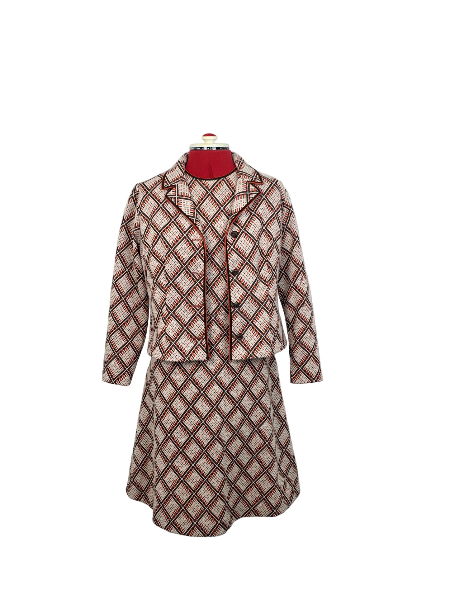 Ladies Pride Two-Piece Set — 1960s Geometric Mod Ensemble