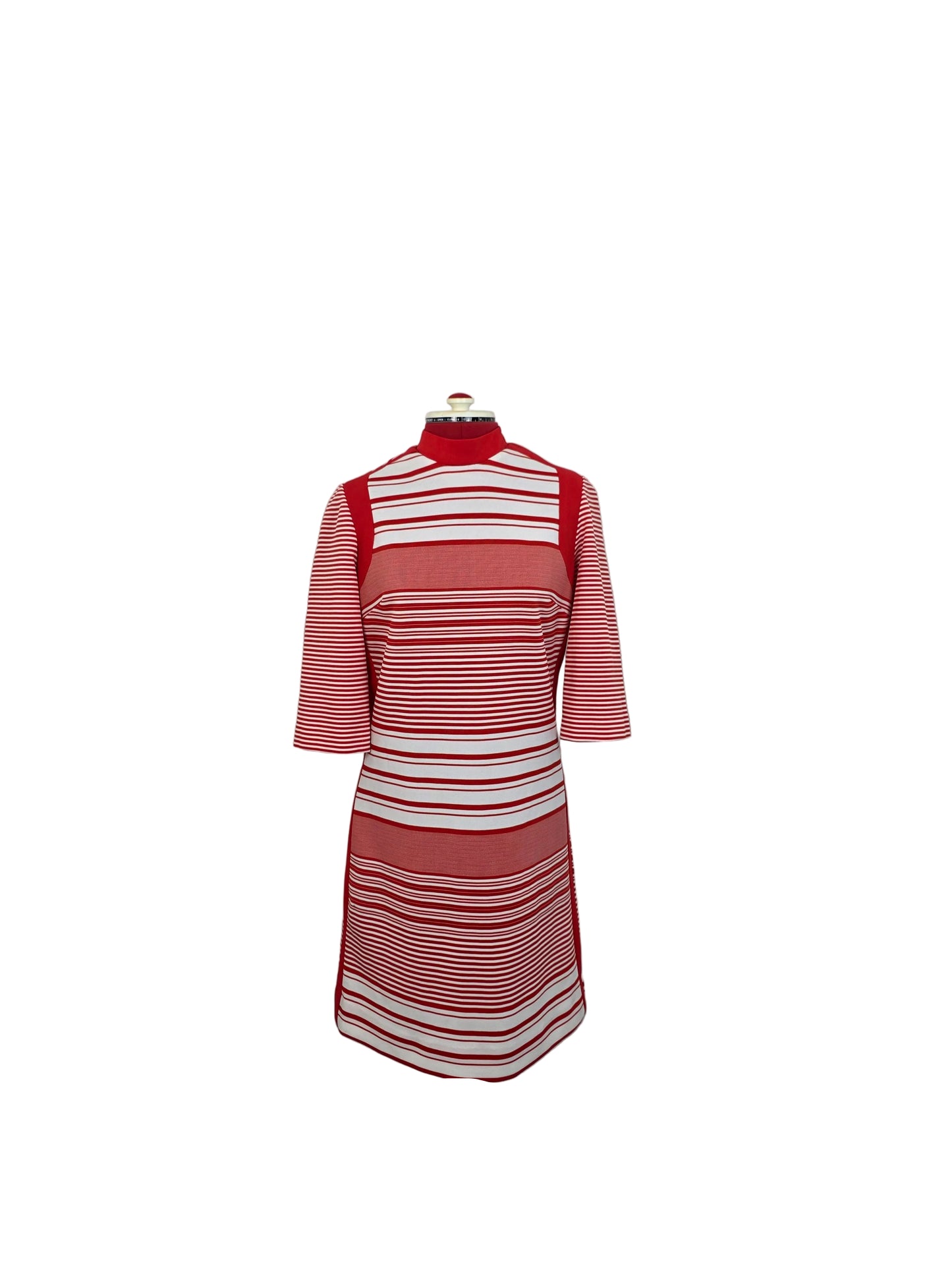 Jeanne Durell Striped Dress, 1960s Mod Graphic Lines
