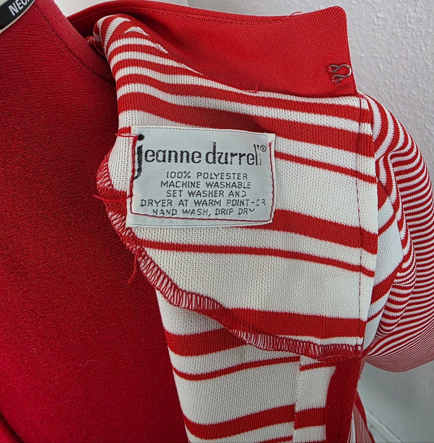 Jeanne Durell Striped Dress, 1960s Mod Graphic Lines