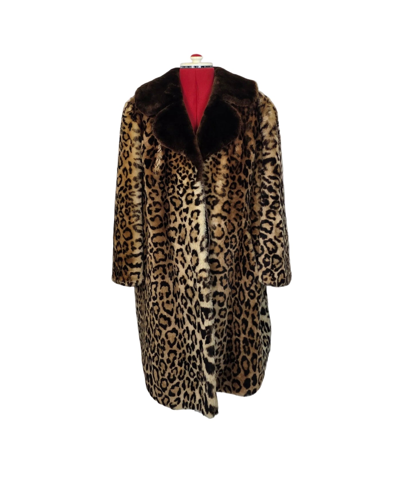 Pannonia Szőrme Leopard Faux Fur Coat 1960s Glamour