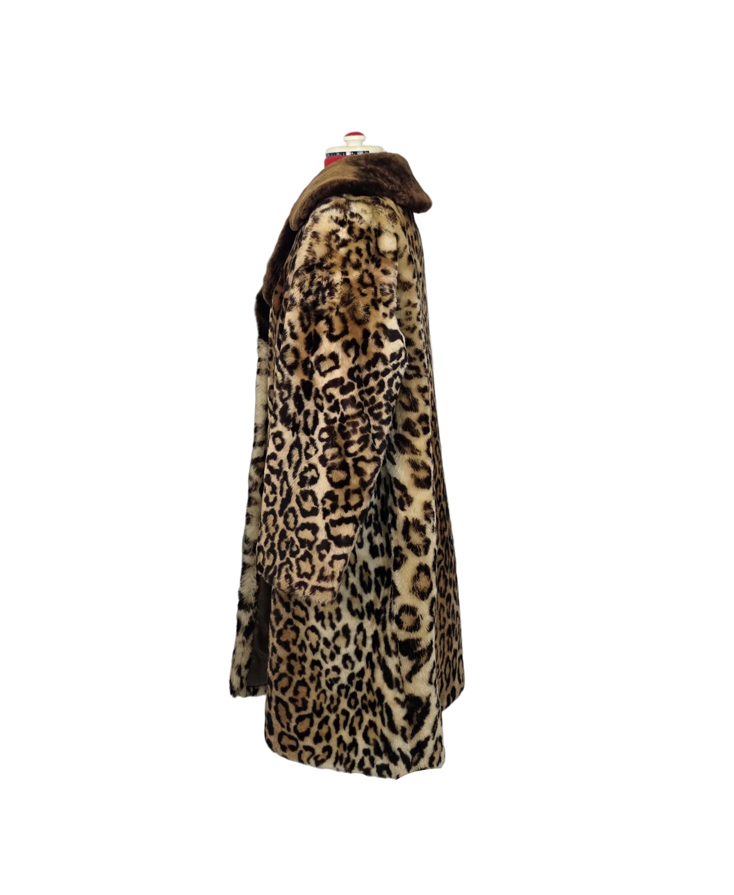 Pannonia Szőrme Leopard Faux Fur Coat 1960s Glamour