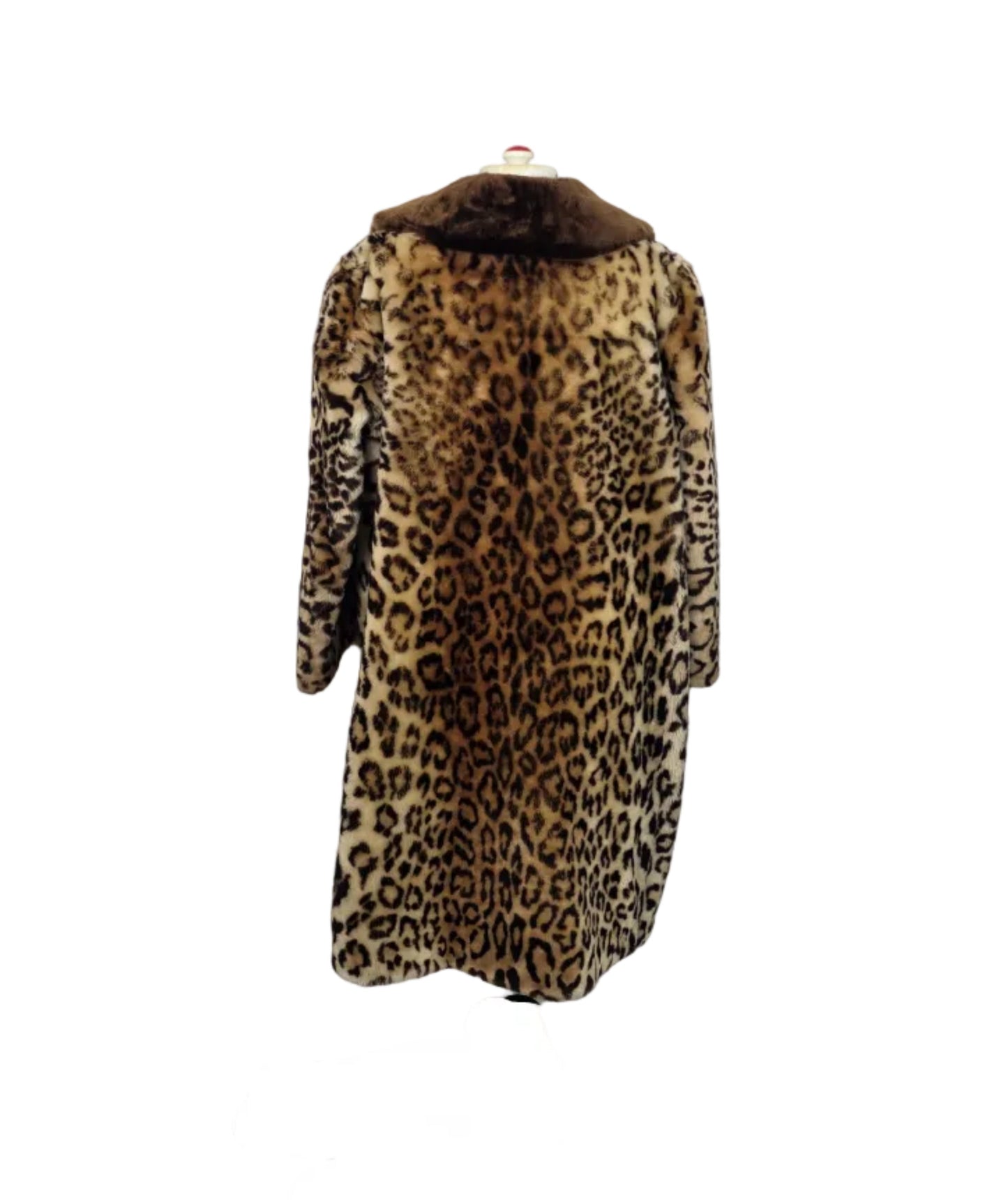 Pannonia Szőrme Leopard Faux Fur Coat 1960s Glamour