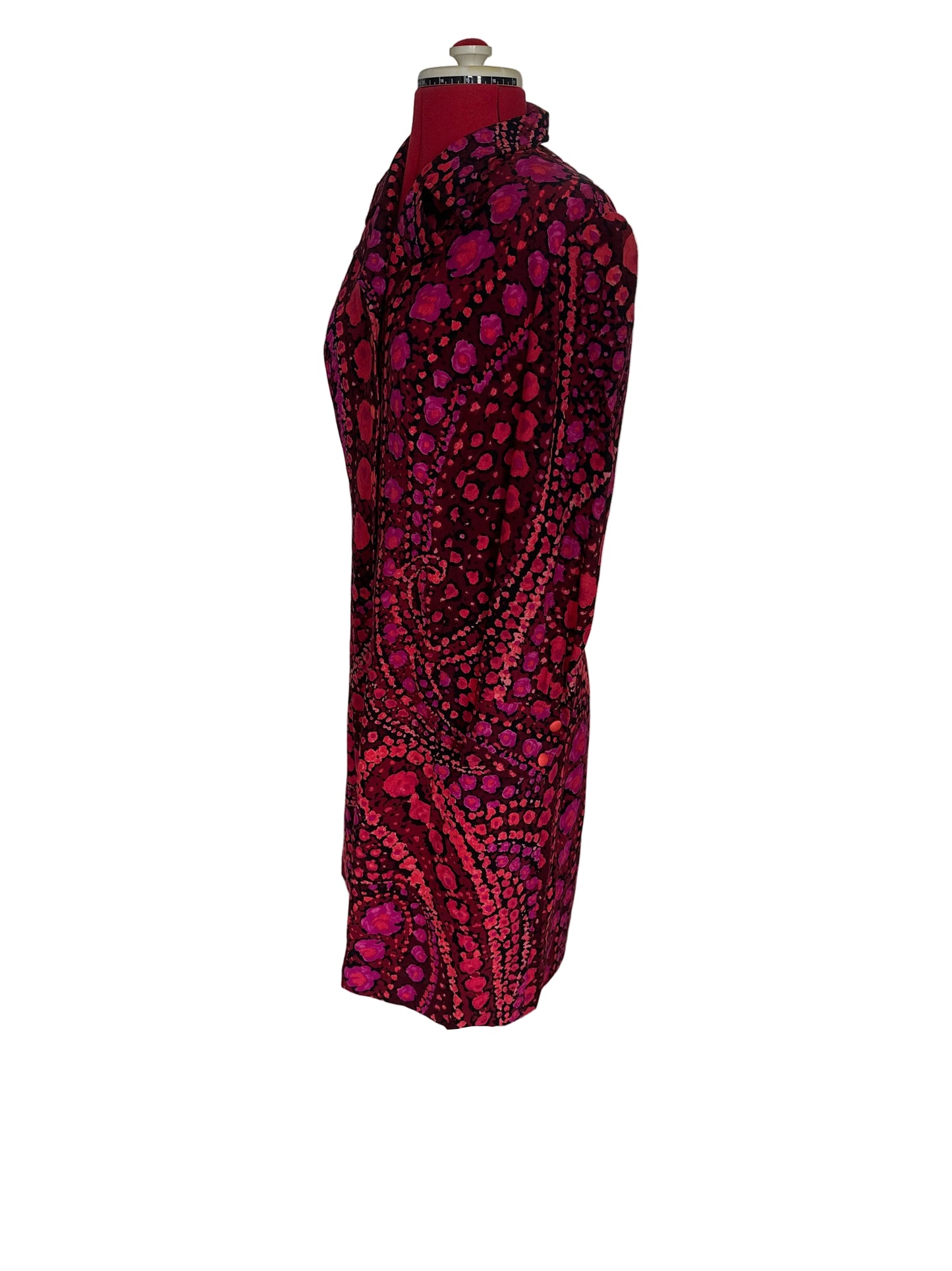 Vintage 1970s Psychedelic Floral Print Dress