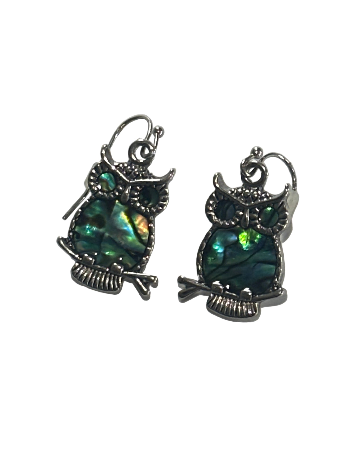 Turquoise Owl Earrings, Contemporary Design