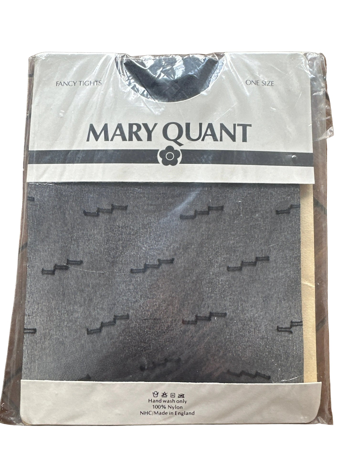 Vintage Mary Quant Patterned Tights c.1970s Deadstock NHC Made in England