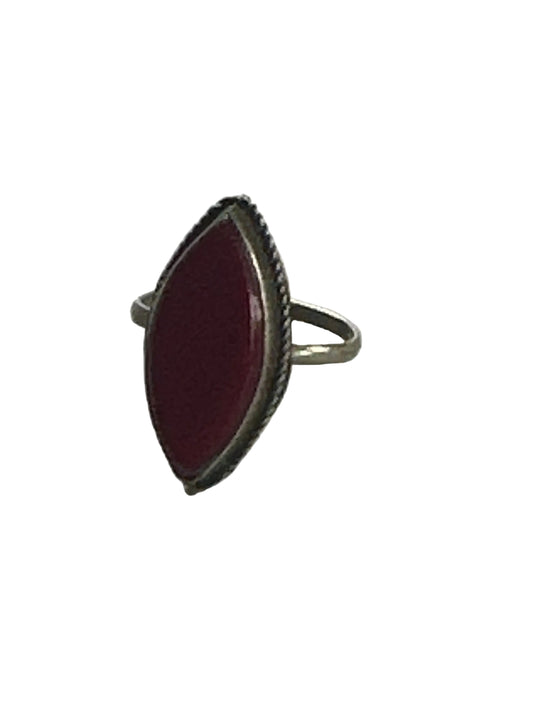 Red Stone Ring, 1950s Inspired Statement Piece