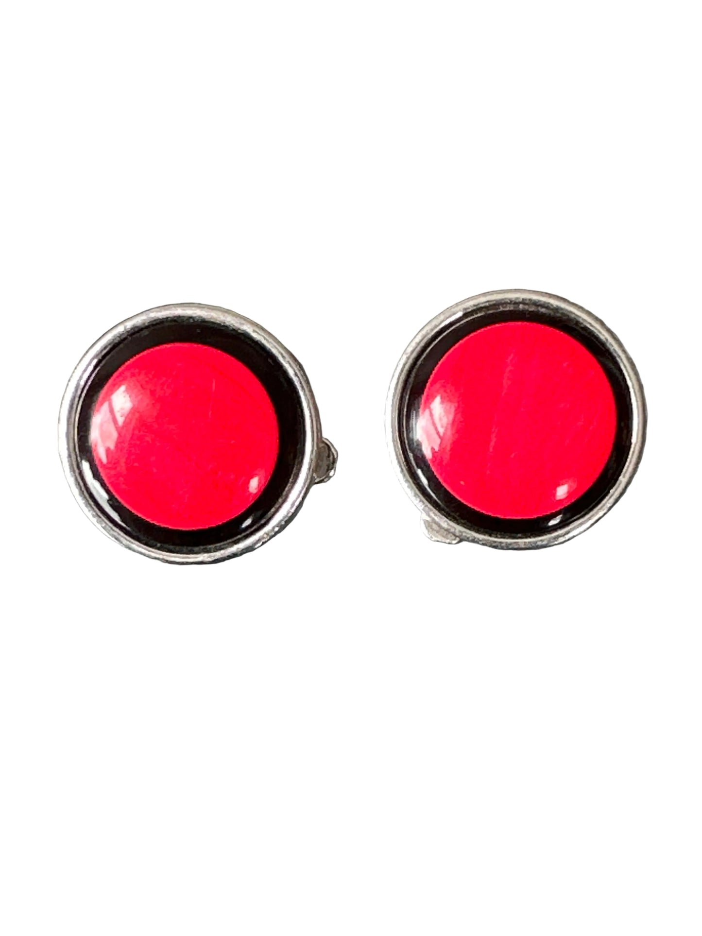 Vintage 1960s Red Statement Clip-On Earrings