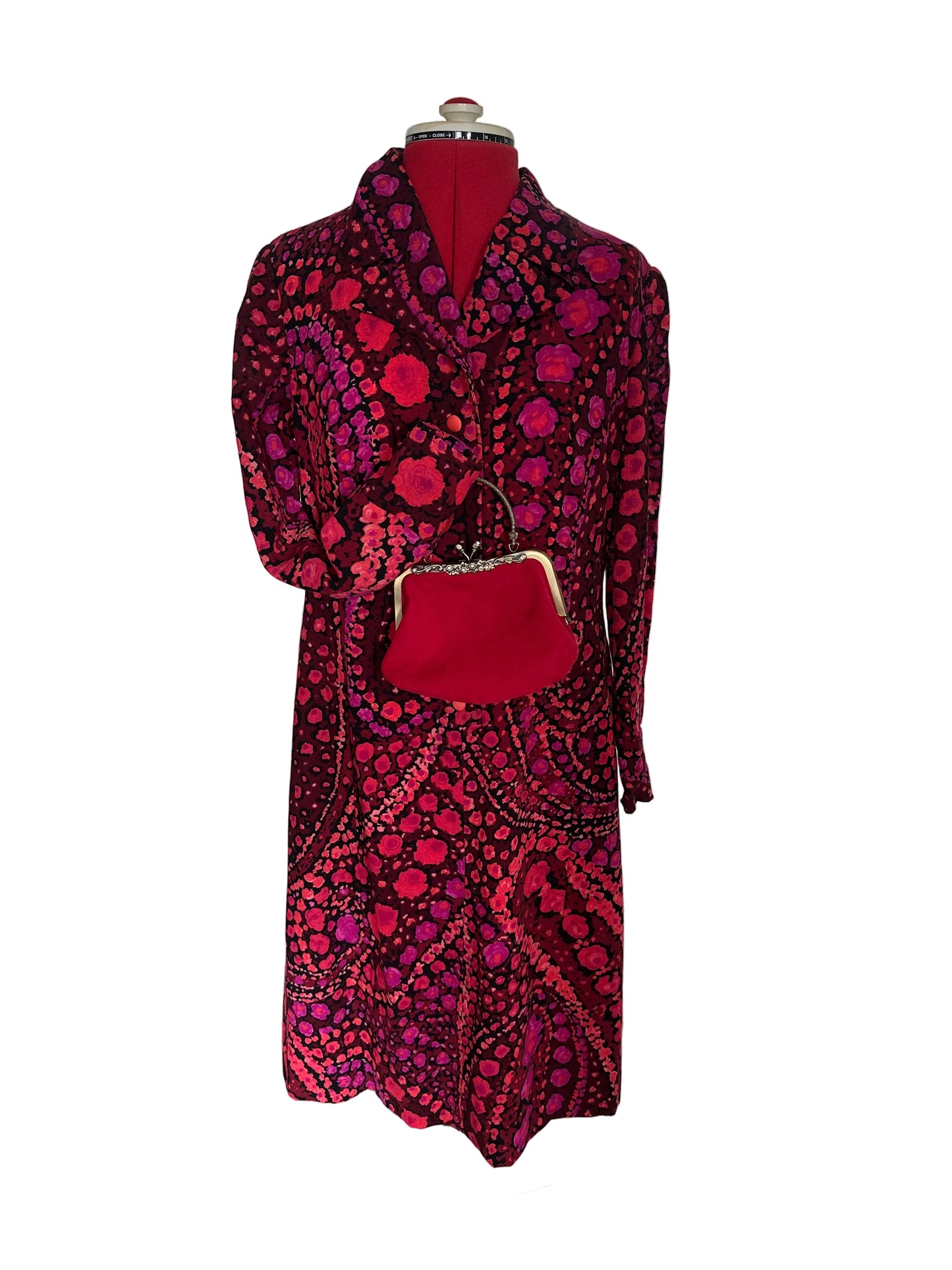 Vintage 1970s Psychedelic Floral Print Dress