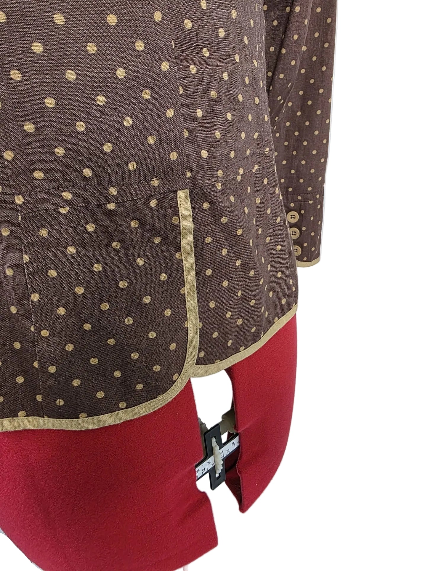 1990s Vintage Polka Dot Linen Blazer – Nikki Valenti