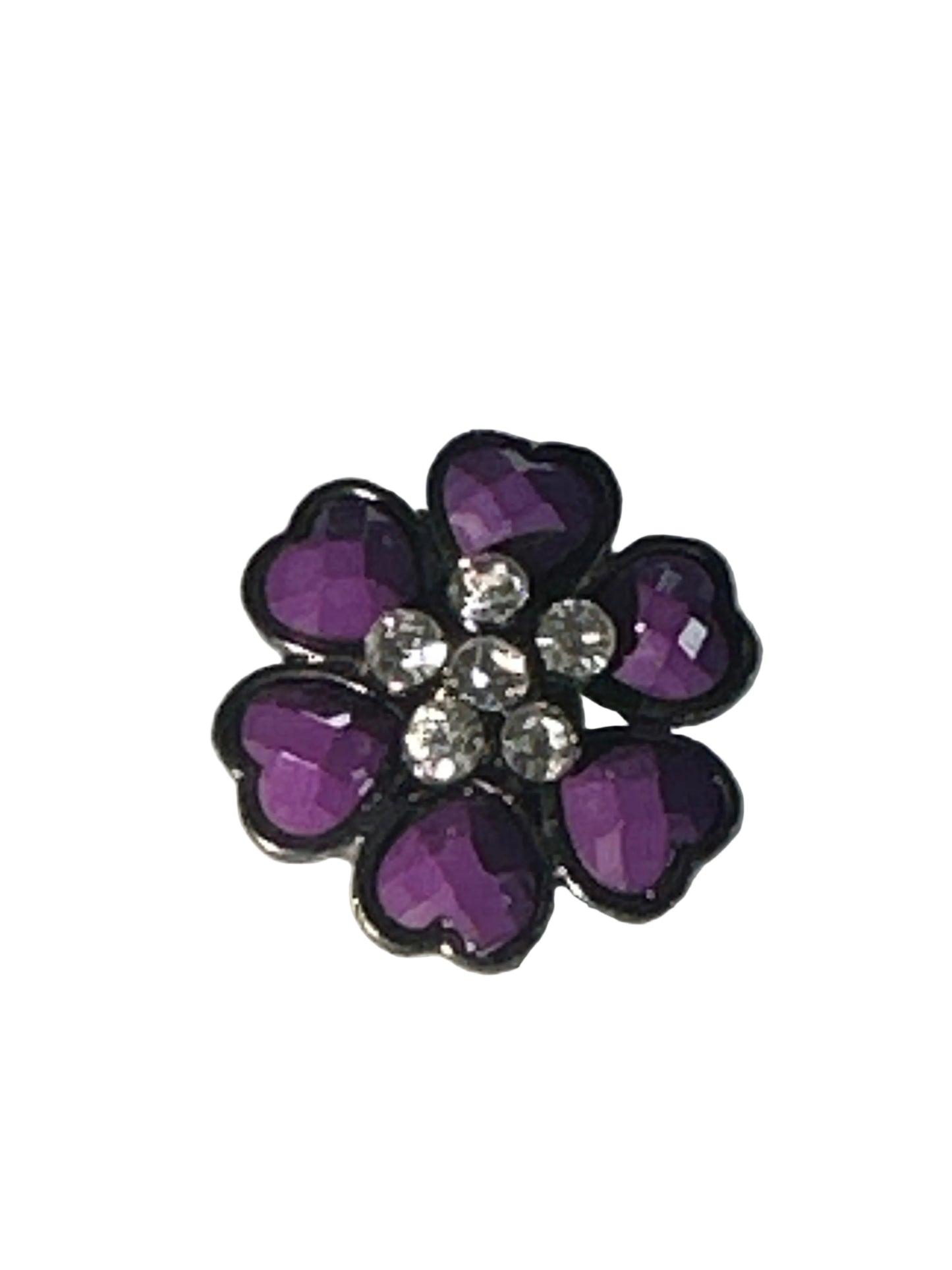 Purple Vintage Clip-On Earrings, 1950s Style