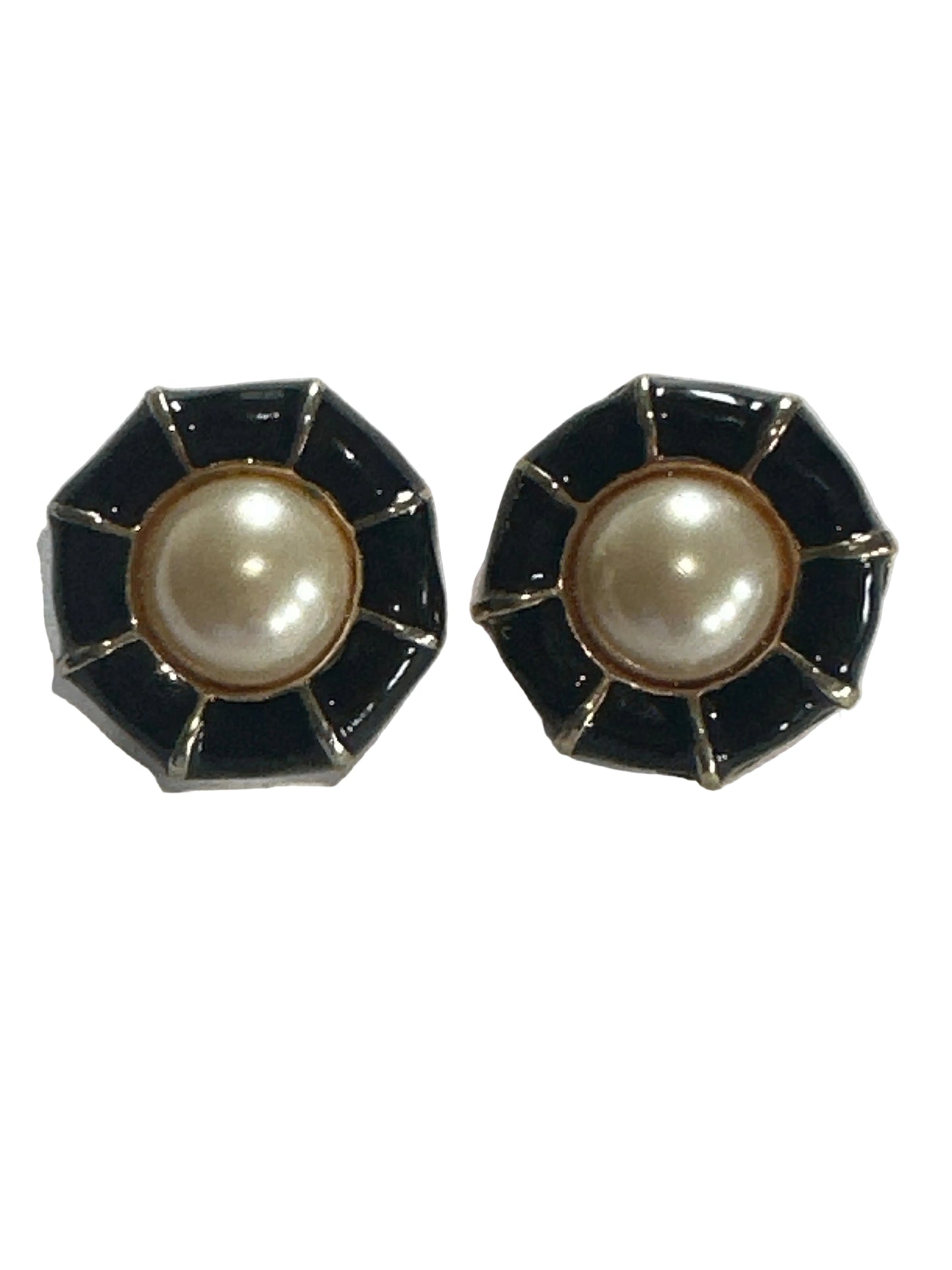 Black and Gold Eagle Clip-On Earrings