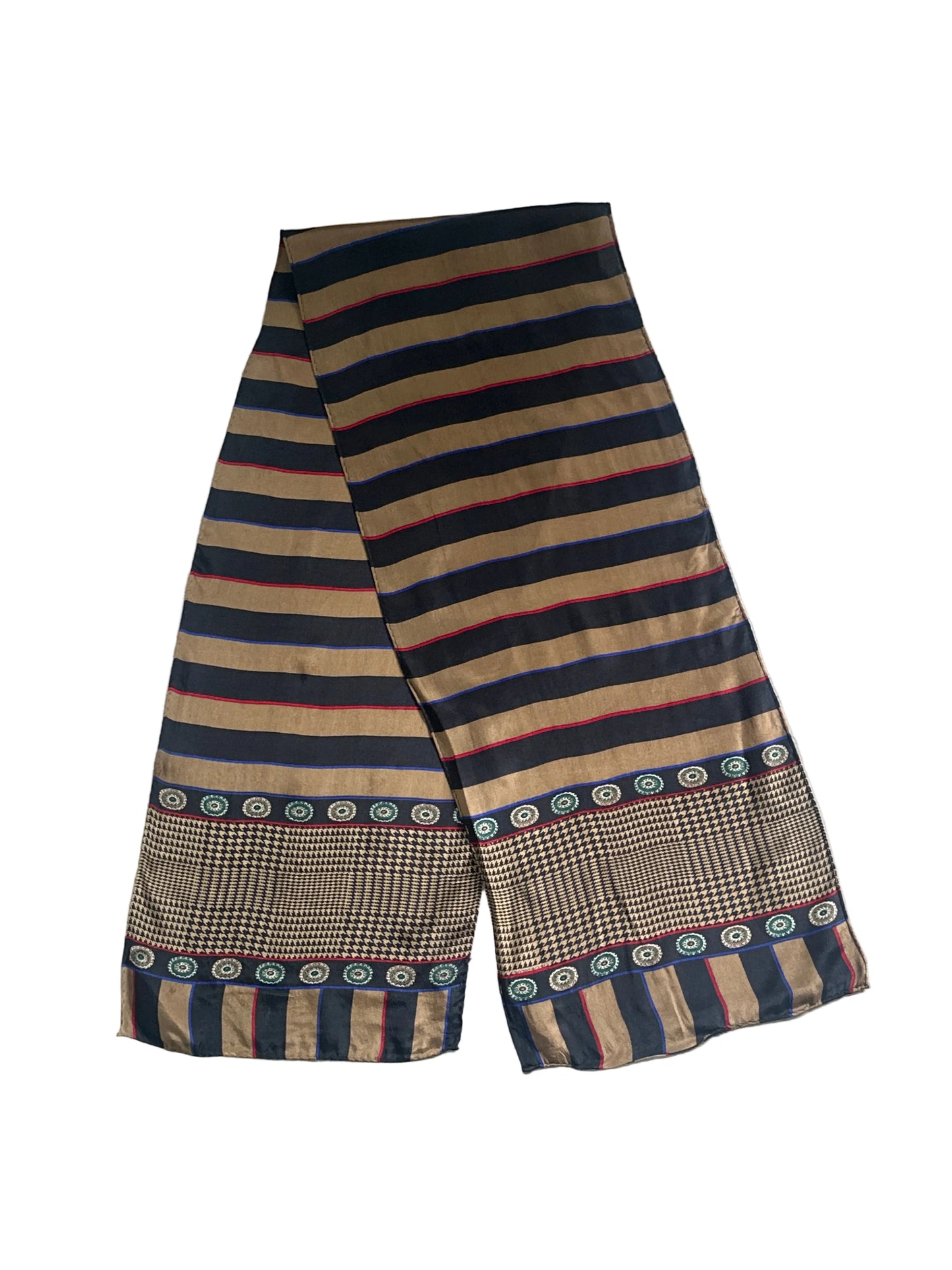Vintage 1980s Geometric Long Scarf