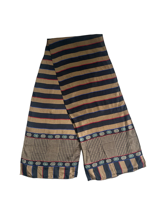 Vintage 1980s Geometric Long Scarf