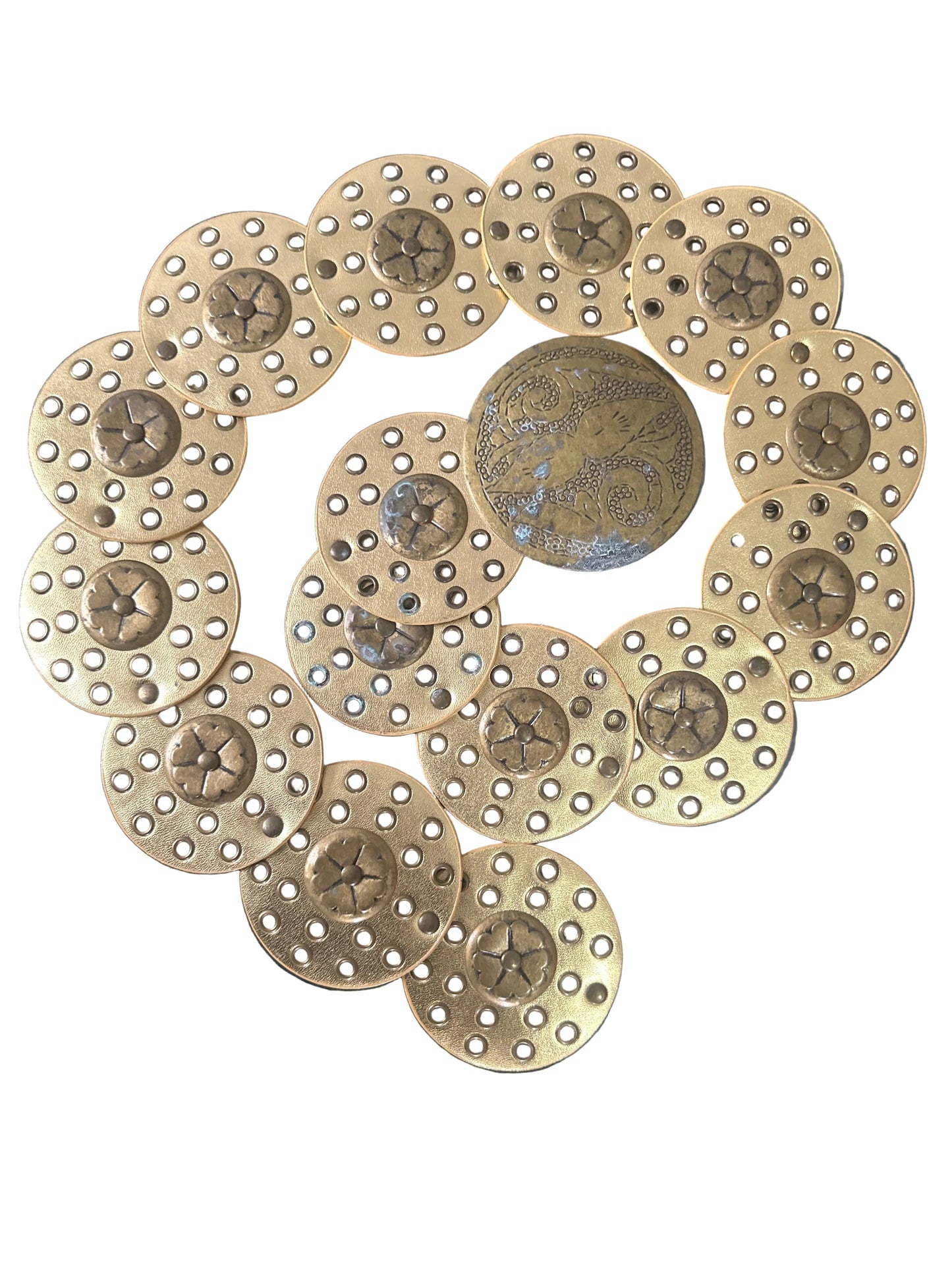 Y2K Leather Disc Belt