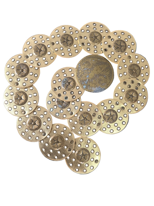 Y2K Leather Disc Belt