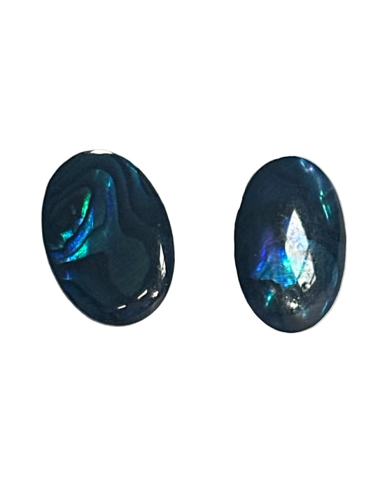 Vintage Oval Garnet and Turquoise Drop Earrings