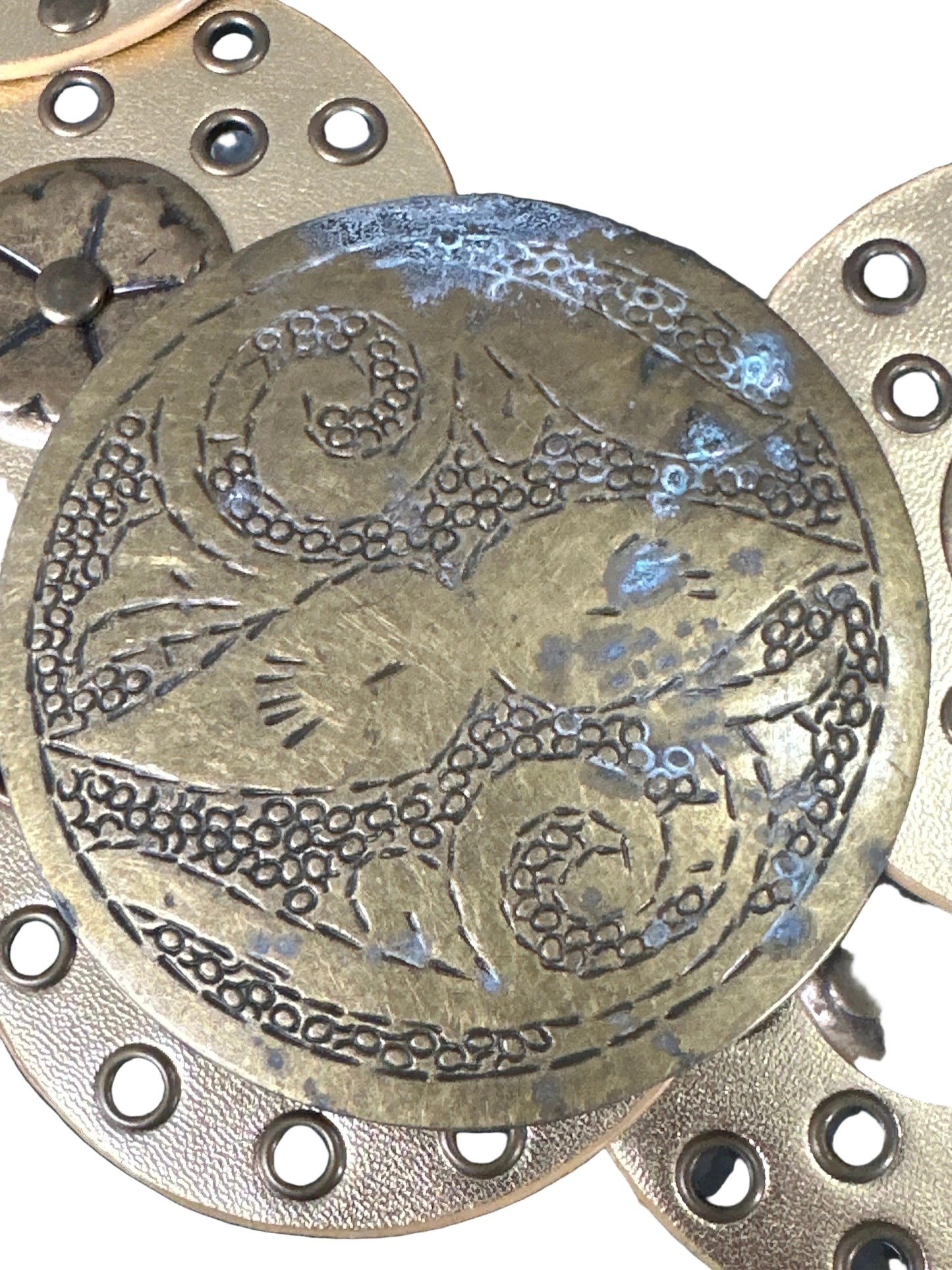 Y2K Leather Disc Belt