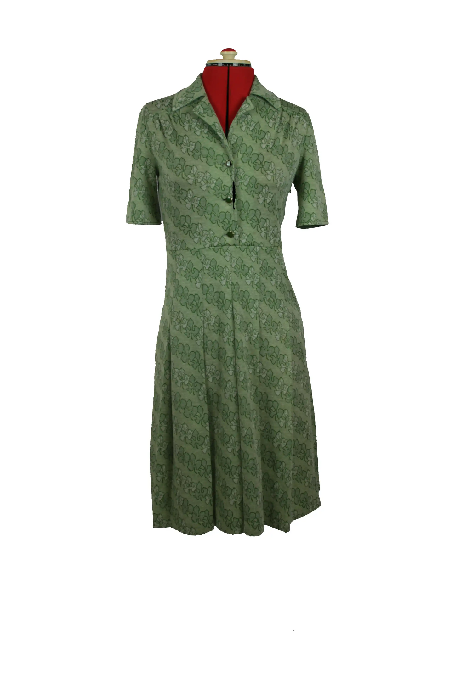 Jonathan Logan 1960s Dark Green A-Line Dress