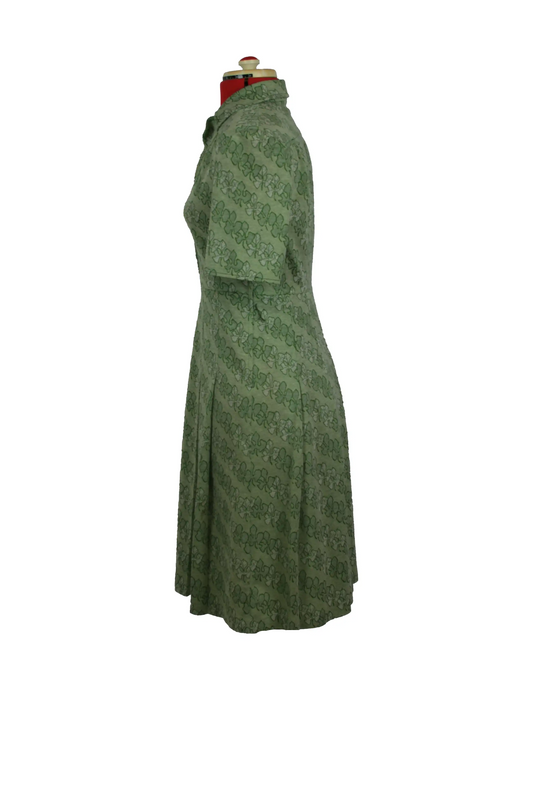 Jonathan Logan 1960s Dark Green A-Line Dress