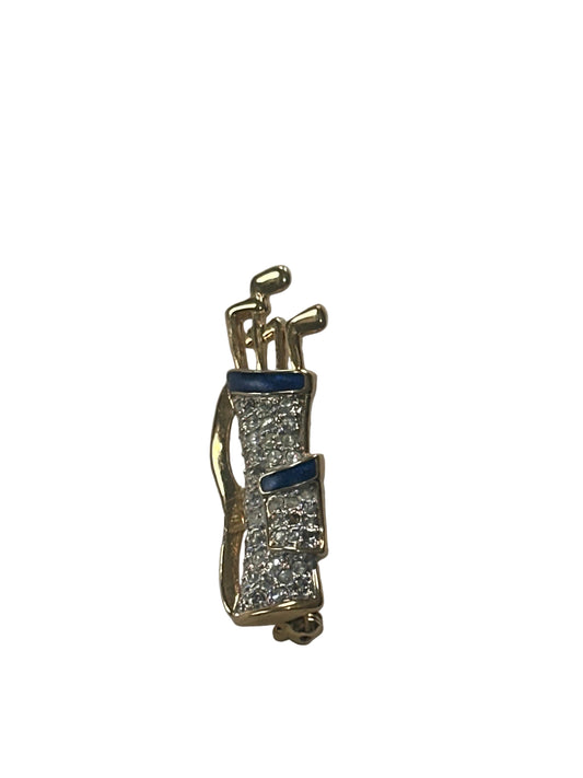Vintage Cabouchon golf bag brooch