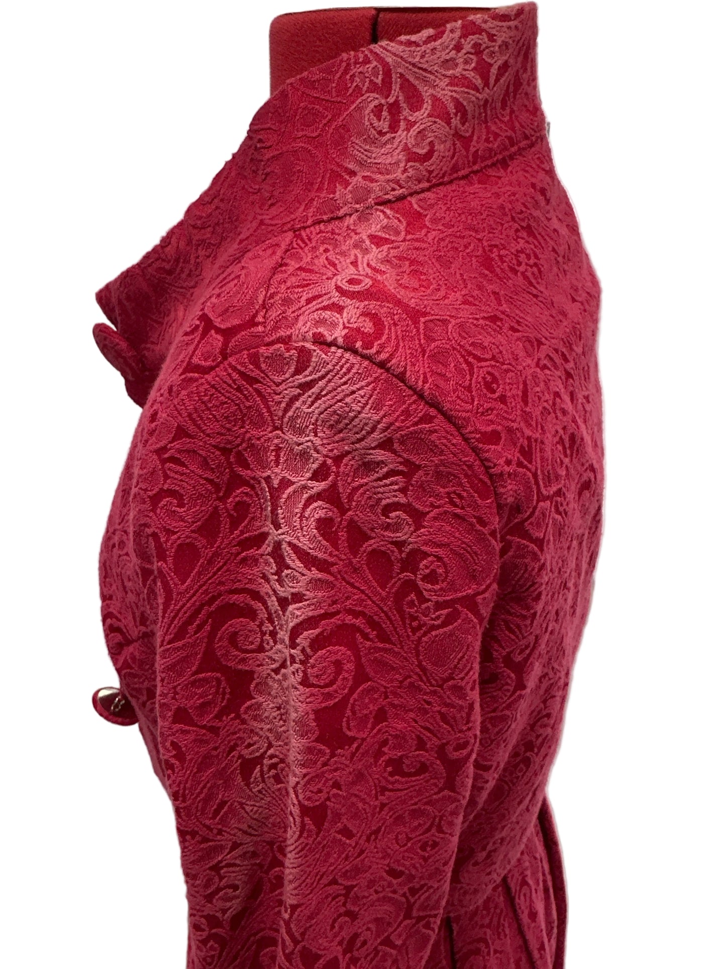 Vintage Inspired by Lindy Bop Burgundy Dress & Cropped Jacket Set UK 10