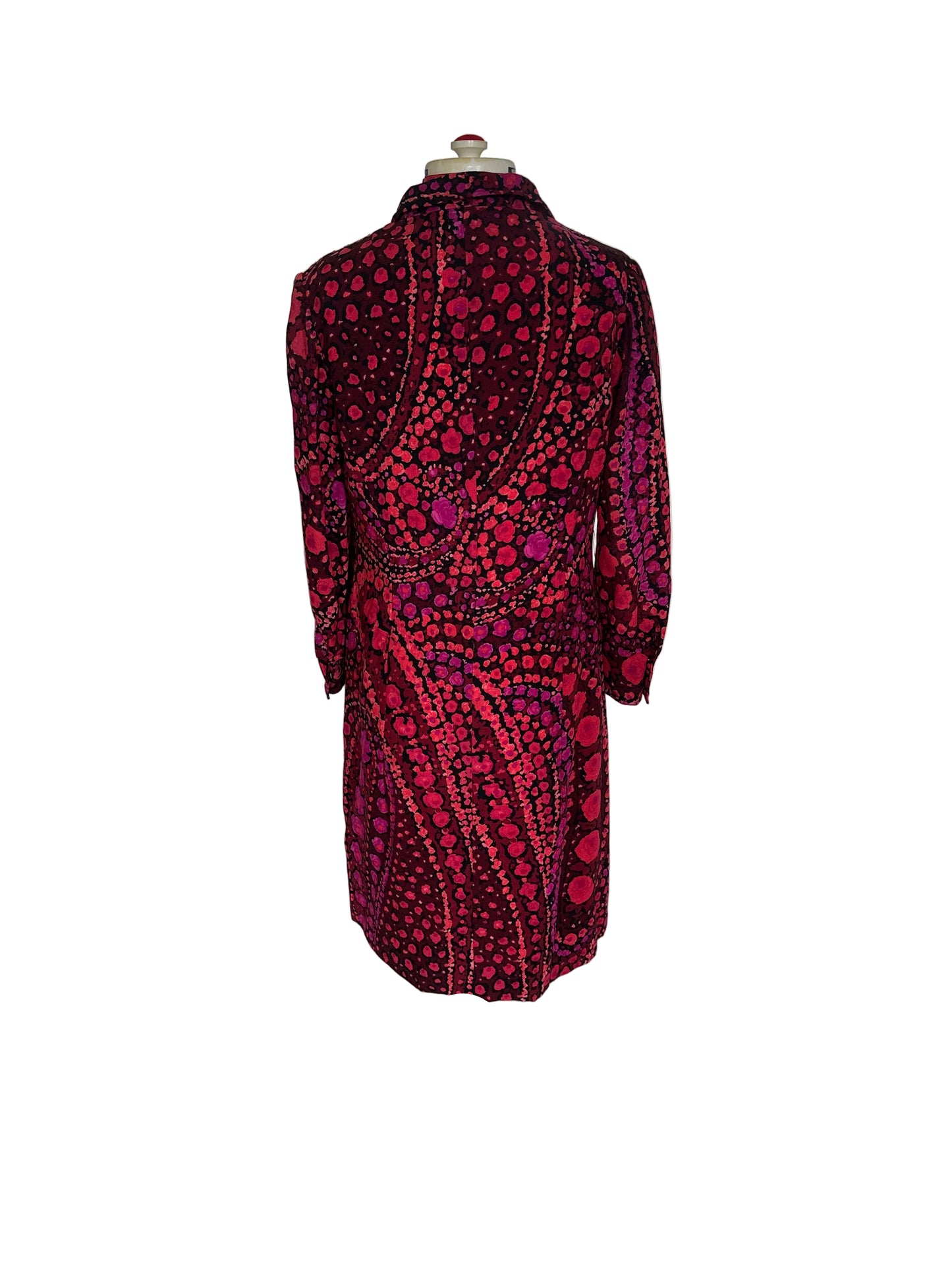 Vintage 1970s Psychedelic Floral Print Dress